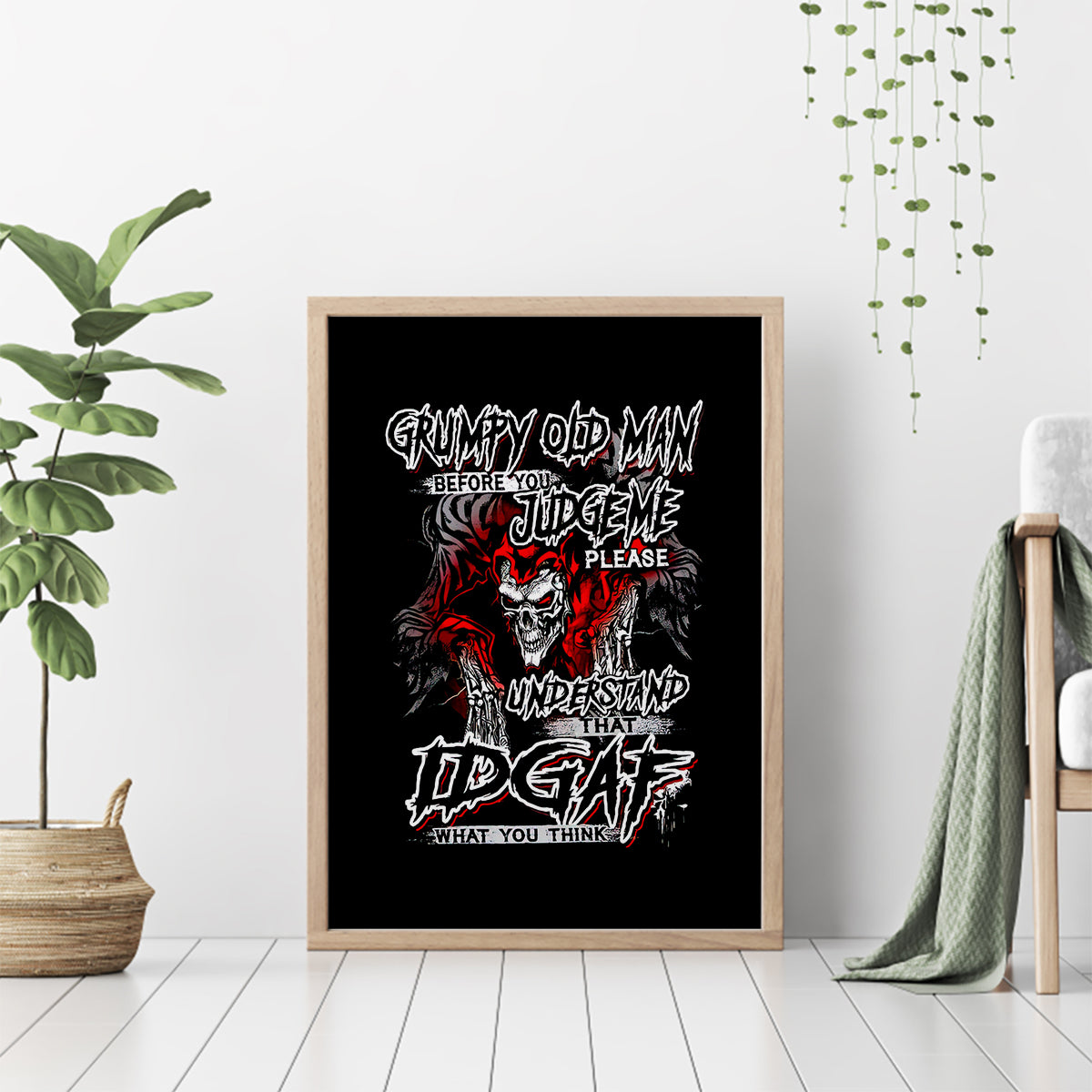 Skull Canvas Wall Art Before Your Judge Me Pls Understand - Wonder Print Shop