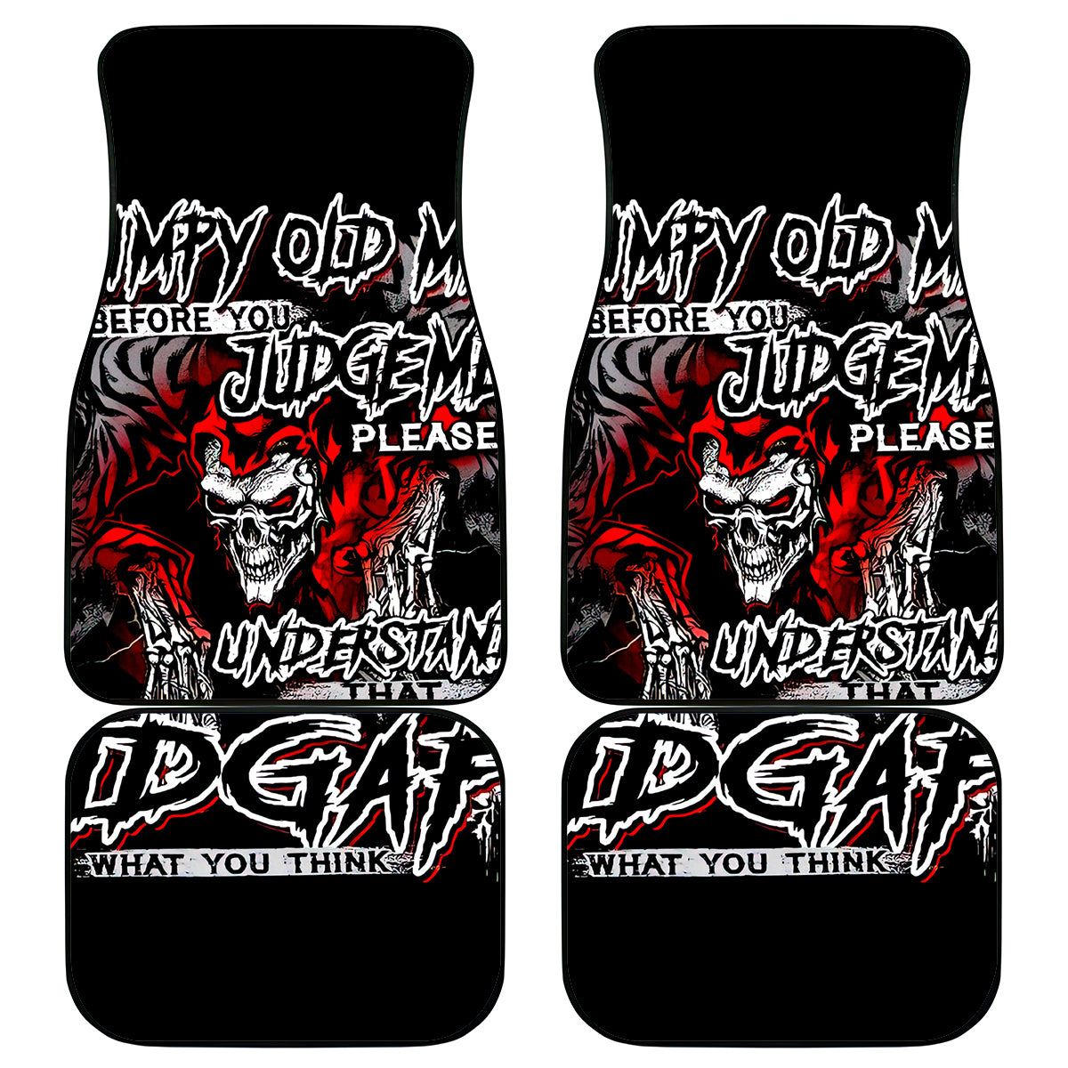 Skull Car Mats Before Your Judge Me Pls Understand - Wonder Print Shop