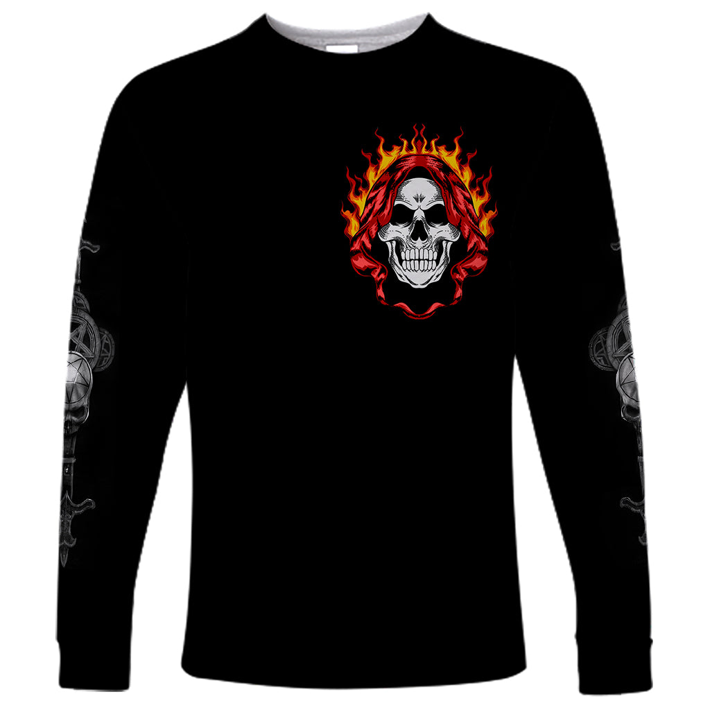 Skull Long Sleeve Shirt Before Your Judge Me Pls Understand - Wonder Print Shop