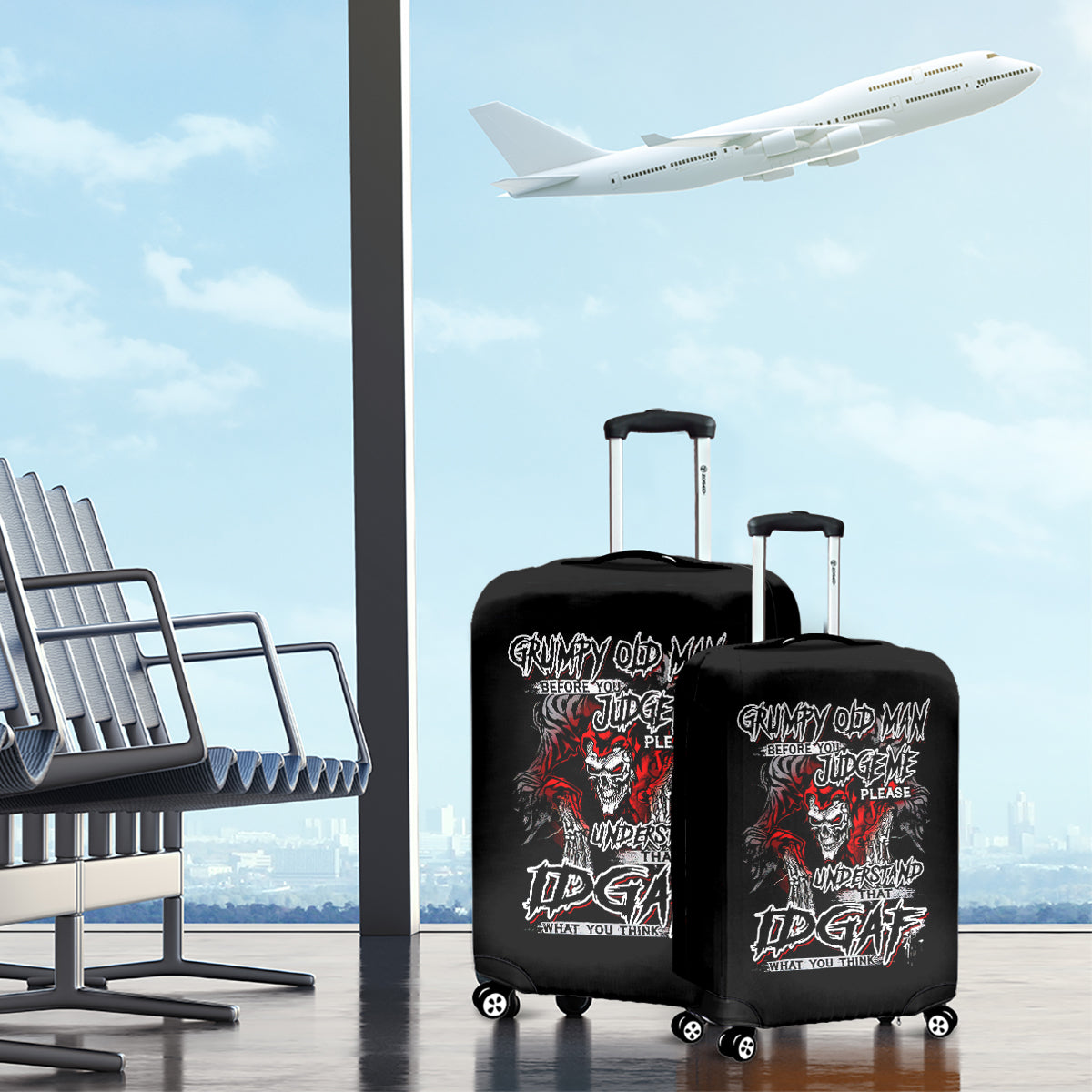 Skull Luggage Cover Before Your Judge Me Pls Understand - Wonder Print Shop