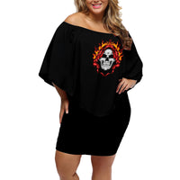 Skull Off Shoulder Short Dress Before Your Judge Me Pls Understand - Wonder Print Shop