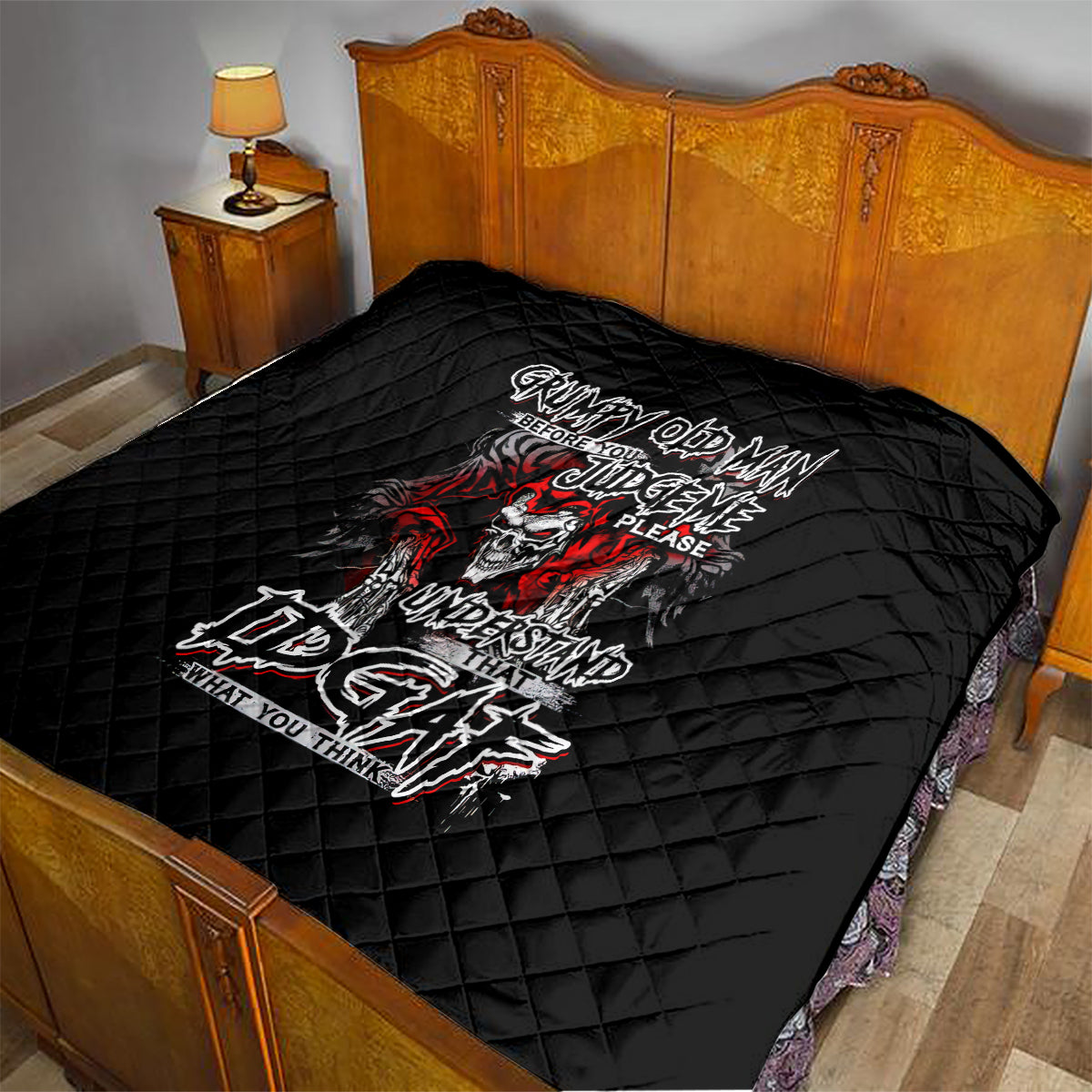 Skull Quilt Before Your Judge Me Pls Understand - Wonder Print Shop