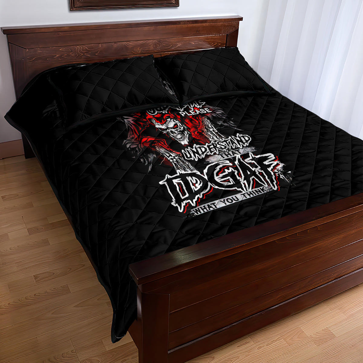 Skull Quilt Bed Set Before Your Judge Me Pls Understand - Wonder Print Shop