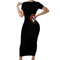 Skull Short Sleeve Bodycon Dress Before Your Judge Me Pls Understand - Wonder Print Shop