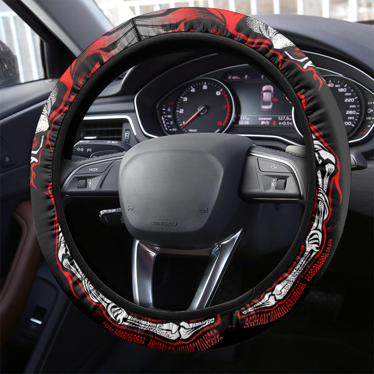 Skull Steering Wheel Cover Before Your Judge Me Pls Understand - Wonder Print Shop