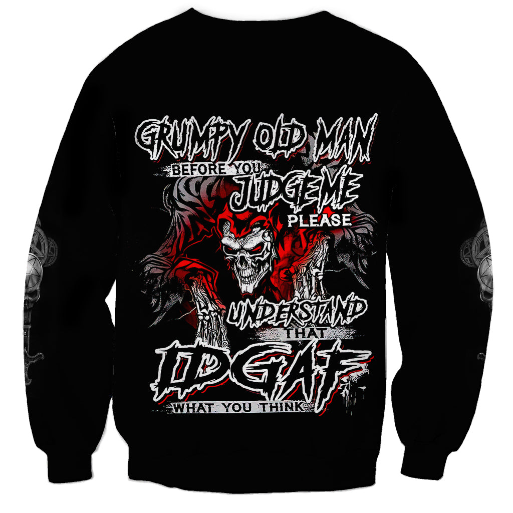Skull Sweatshirt Before Your Judge Me Pls Understand - Wonder Print Shop