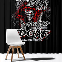 Skull Window Curtain Before Your Judge Me Pls Understand - Wonder Print Shop