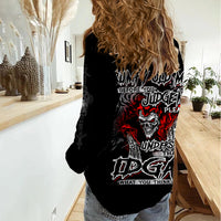 Skull Women Casual Shirt Before Your Judge Me Pls Understand - Wonder Print Shop