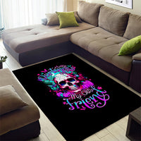 Skull Area Rug Hello Darkness My Old Friend Pinky - Wonder Print Shop