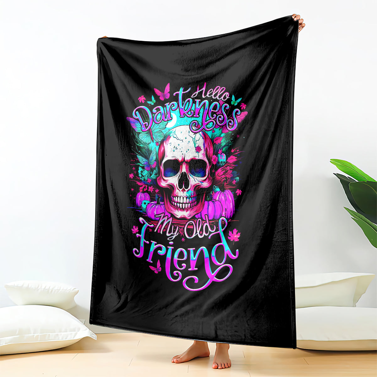 skull-blanket-hello-darkness-my-old-friend-pinky