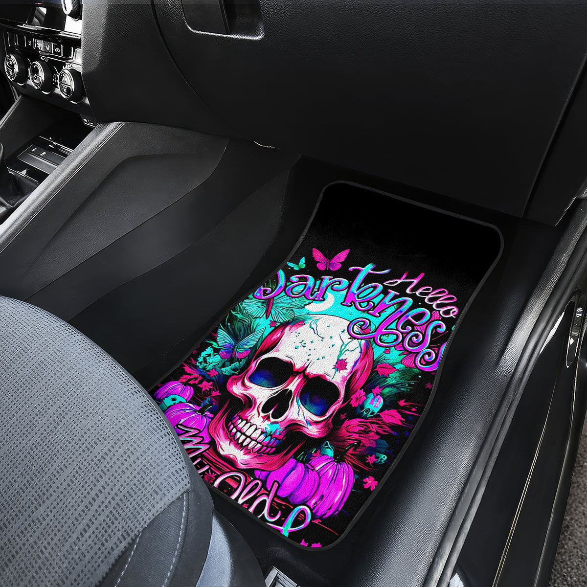 Skull Car Mats Hello Darkness My Old Friend Pinky - Wonder Print Shop