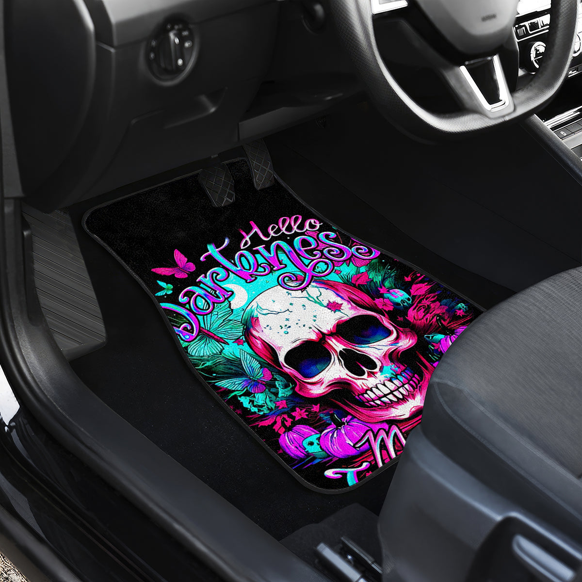 Skull Car Mats Hello Darkness My Old Friend Pinky - Wonder Print Shop