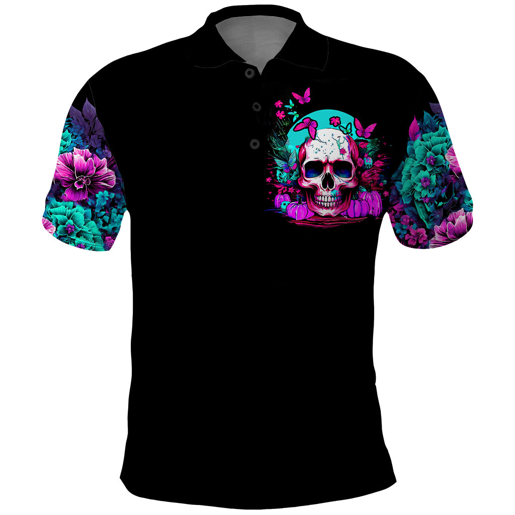 Skull Polo Shirt Hello Darkness My Old Friend Pinky - Wonder Print Shop