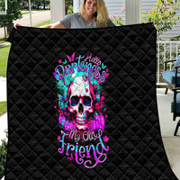 Skull Quilt Hello Darkness My Old Friend Pinky - Wonder Print Shop