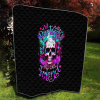 Skull Quilt Hello Darkness My Old Friend Pinky - Wonder Print Shop