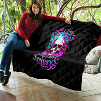 Skull Quilt Hello Darkness My Old Friend Pinky - Wonder Print Shop