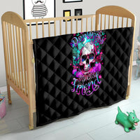 Skull Quilt Hello Darkness My Old Friend Pinky - Wonder Print Shop