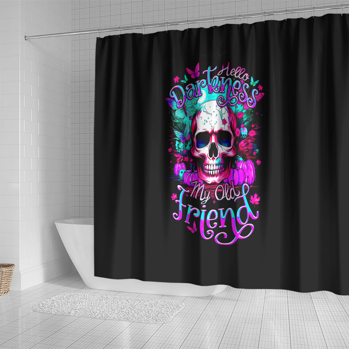 skull-shower-curtain-hello-darkness-my-old-friend-pinky
