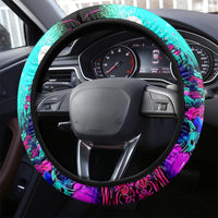 Skull Steering Wheel Cover Hello Darkness My Old Friend Pinky - Wonder Print Shop