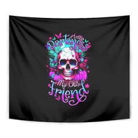 Skull Tapestry Hello Darkness My Old Friend Pinky - Wonder Print Shop