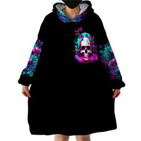 Skull Wearable Blanket Hoodie Hello Darkness My Old Friend Pinky - Wonder Print Shop