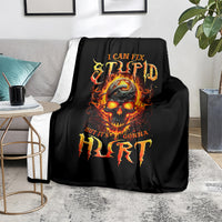 flame-skull-blanket-i-can-fix-stupid-but-that-hurt