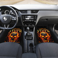 Flame Skull Car Mats I Can Fix Stupid But That Hurt - Wonder Print Shop