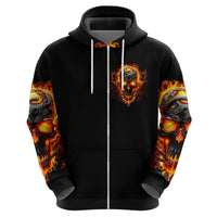 Flame Skull Hoodie I Can Fix Stupid But That Hurt - Wonder Print Shop