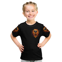 Flame Skull Kid T Shirt I Can Fix Stupid But That Hurt - Wonder Print Shop