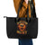 Flame Skull Leather Tote Bag I Can Fix Stupid But That Hurt - Wonder Print Shop