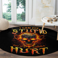 flame-skull-round-carpet-i-can-fix-stupid-but-that-hurt