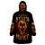 Flame Skull Wearable Blanket Hoodie I Can Fix Stupid But That Hurt - Wonder Print Shop