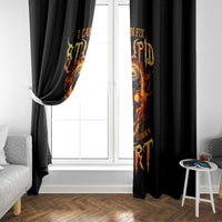 Flame Skull Window Curtain I Can Fix Stupid But That Hurt - Wonder Print Shop