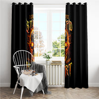 Flame Skull Window Curtain I Can Fix Stupid But That Hurt - Wonder Print Shop