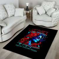 Skull Rose Area Rug I Love My Curve My Tattoo My Imperfection - Wonder Print Shop