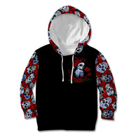 Skull Rose Kid Hoodie I Love My Curve My Tattoo My Imperfection - Wonder Print Shop