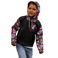 Skull Rose Kid Hoodie I Love My Curve My Tattoo My Imperfection - Wonder Print Shop