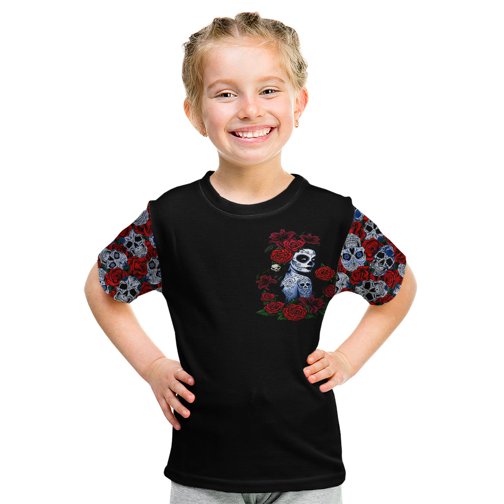 Skull Rose Kid T Shirt I Love My Curve My Tattoo My Imperfection - Wonder Print Shop