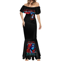 Skull Rose Mermaid Dress I Love My Curve My Tattoo My Imperfection - Wonder Print Shop