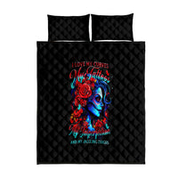 Skull Rose Quilt Bed Set I Love My Curve My Tattoo My Imperfection - Wonder Print Shop