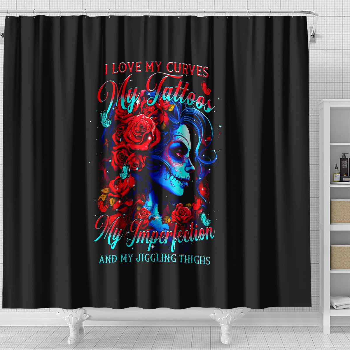 skull-rose-shower-curtain-i-love-my-curve-my-tattoo-my-imperfection