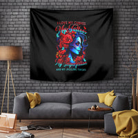 Skull Rose Tapestry I Love My Curve My Tattoo My Imperfection - Wonder Print Shop