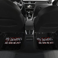 Blood Skull Car Mats I Never Alone My Demon With Me 24/7 - Wonder Print Shop