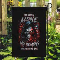 Blood Skull Garden Flag I Never Alone My Demon With Me 24/7 - Wonder Print Shop