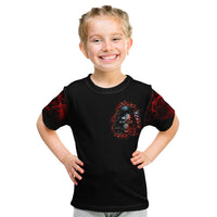 Blood Skull Kid T Shirt I Never Alone My Demon With Me 24/7 - Wonder Print Shop