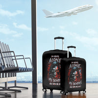 Blood Skull Luggage Cover I Never Alone My Demon With Me 24/7 - Wonder Print Shop