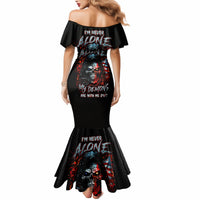 Blood Skull Mermaid Dress I Never Alone My Demon With Me 24/7 - Wonder Print Shop
