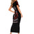 Blood Skull Short Sleeve Bodycon Dress I Never Alone My Demon With Me 24/7 - Wonder Print Shop