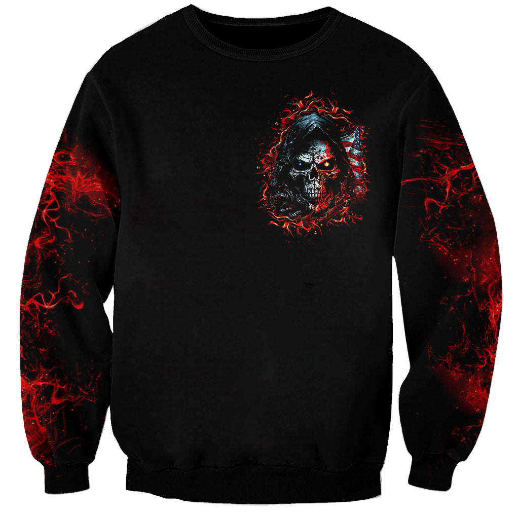 Blood Skull Sweatshirt I Never Alone My Demon With Me 24/7 - Wonder Print Shop