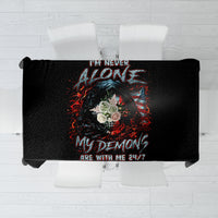 Blood Skull Tablecloth I Never Alone My Demon With Me 24/7 - Wonder Print Shop